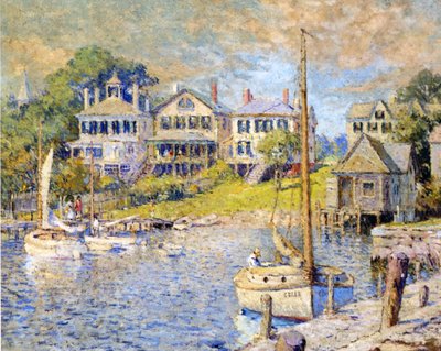 エドガータウン、マーサズヴィニヤード、1915 作： Colin Campbell Cooper